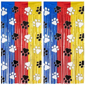 Paw Birthday Decorations, 2 Pack Gold Red and Blue Paw Birthday Patrol Party Supplies 3.3 x 6.6ft Tinsel Foil Fringe Curtains Photo Booth Props Backdrop Streamers,Doorway Room Decor for Kids Paw Birthday Decorations, 2 Pack Gold Red and Blue Paw Birthday Patrol Party Supplies 3.3 x 6.6ft Tinsel Foil Fringe Curtains Photo Booth Props Backdrop Streamers,Doorway Room Decor for Kids