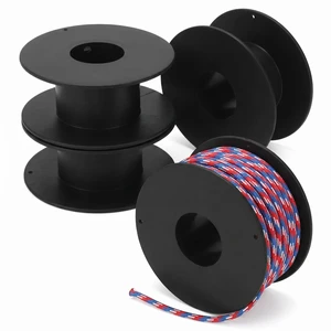 Plastic Wire Reel & Cable Organizer - 4pcs Black Plastic Wire Reel & Cable Organizer - 4pcs Black