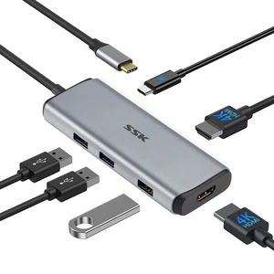 6 in 1 USB C Hub Dual Monitor,Universal USB C Dock 6 in 1 USB C Hub Dual Monitor,Universal USB C Dock