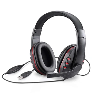USB Gaming Headset Headphone with Microphone for PS4, PS5, Multi-Device Gaming USB Gaming Headset Headphone with Microphone for PS4, PS5, Multi-Device Gaming