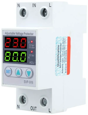 SVP916 100130VAC Adjustable Over and Under Voltage Protector Plastic Delay Reset Protector Voltage Protective Device(40A) SVP916 100130VAC Adjustable Over and Under Voltage Protector Plastic Delay Reset Protector Voltage Protective Device(40A)
