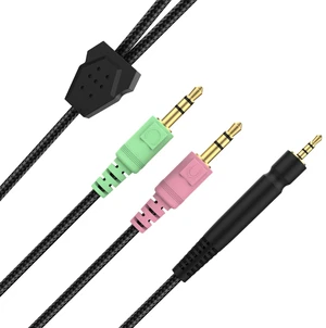 GSP 600 Cable for Sennheiser GAME ONE, GAME ZERO, PC 373D, GSP 670, GSP 500 for Sennheiser GSP 350 Gaming Headset, 3.5mm Stereo Plugs for PC, PS4, Laptops, Tablets, Microphone/Audio Icon, 6.6ft GSP 600 Cable for Sennheiser GAME ONE, GAME ZERO, PC 373D, GSP 670, GSP 500 for Sennheiser GSP 350 Gaming Headset, 3.5mm Stereo Plugs for PC, PS4, Laptops, Tablets, Microphone/Audio Icon, 6.6ft