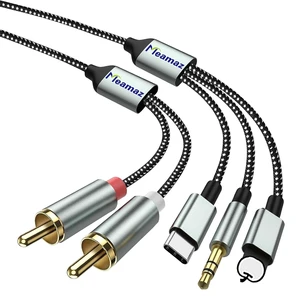 3in1 USBC L ightning to RCA Audio Cable for Home Theater Car Speaker MFi Certification, RCA to L ightning and USB C, RCA to 3.5mm Cables, DAC Chip(Compatible with iPhone) 3in1 USBC L ightning to RCA Audio Cable for Home Theater Car Speaker MFi Certification, RCA to L ightning and USB C, RCA to 3.5mm Cables, DAC Chip(Compatible with iPhone)