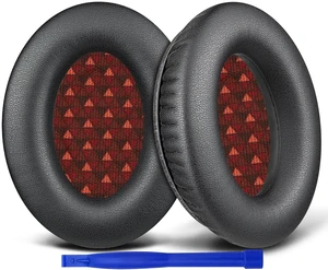 Earpads Replacement for Bose AE2, AE2w, AE2i/SoundLink & SoundTrue Around-Ear AE Generation 1.0 Headphones, Protein Leather Ear Pads Cushions - Black(Black&Red Scrims) Earpads Replacement for Bose AE2, AE2w, AE2i/SoundLink & SoundTrue Around-Ear AE Generation 1.0 Headphones, Protein Leather Ear Pads Cushions - Black(Black&Red Scrims)