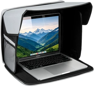 Portable Laptop Sunshade 13-16 Inch, UV & Heat Protection UV-resistant and waterproof material, easy to carry, suitable for various use scenarios, (light gray) Portable Laptop Sunshade 13-16 Inch, UV & Heat Protection UV-resistant and waterproof material, easy to carry, suitable for various use scenarios, (light gray)