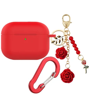 for Airpods Pro 3 Case with Cute Keychain,Silicone Shockproof Protective Cover Charms Flowers for Apple Airpod Pro 3rd Generation Case Charging Headphone Case Cover for Women Girl (Red) for Airpods Pro 3 Case with Cute Keychain,Silicone Shockproof Protective Cover Charms Flowers for Apple Airpod Pro 3rd Generation Case Charging Headphone Case Cover for Women Girl (Red)