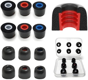 Memory Foam Replacement Earbud Tips, (4.0-5.5mm) with Threaded Grip Universal Sport Anti-Slip Ear Tip, Noise Isolating, Soft & Comfortable, Fits In-Ear Headphones, Storage Box Memory Foam Replacement Earbud Tips, (4.0-5.5mm) with Threaded Grip Universal Sport Anti-Slip Ear Tip, Noise Isolating, Soft & Comfortable, Fits In-Ear Headphones, Storage Box