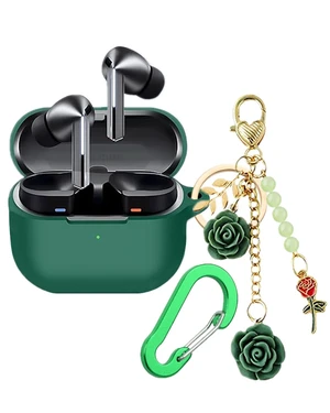 Case for Samsung Galaxy Buds 3 Case with Cute Keychain, Silicone Shockproof Protective Cover Compatible with Galaxy Buds 3 Pro Charging Box Case Cover for Women Girl (Green) Case for Samsung Galaxy Buds 3 Case with Cute Keychain, Silicone Shockproof Protective Cover Compatible with Galaxy Buds 3 Pro Charging Box Case Cover for Women Girl (Green)