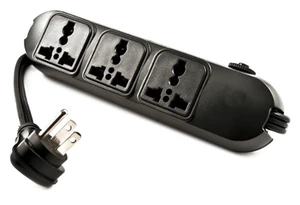 SM-60 Universal Power Strip 3 Outlets for 110V-250V Worldwide Travel with Surge/Overload Protection SM-60 Universal Power Strip 3 Outlets for 110V-250V Worldwide Travel with Surge/Overload Protection