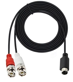 S-Video 4 PIN to BNC Splitter Cable, Mini DIN 4 Pin S-Video Male to 2 Dual BNC Male Y Splitter Connectors (1.5M/5Feet) S-Video 4 PIN to BNC Splitter Cable, Mini DIN 4 Pin S-Video Male to 2 Dual BNC Male Y Splitter Connectors (1.5M/5Feet)