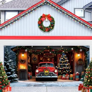 Christmas Garage Door Cover Decorations 7x16ft Winter Merry Xmas Banner Backdrop Truck Snow Tree Background Large Outdoor Holiday Decor Christmas Garage Door Cover Decorations 7x16ft Winter Merry Xmas Banner Backdrop Truck Snow Tree Background Large Outdoor Holiday Decor