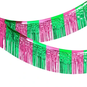 3 Pcs Halloween Foil Fringe Garland Pink Green Banner 1.25 x 20 Ft Wall Hanging Tinsel Streamers for Witch Princess Halloween Bachelorette Party Decorations Parade Float Supplies 3 Pcs Halloween Foil Fringe Garland Pink Green Banner 1.25 x 20 Ft Wall Hanging Tinsel Streamers for Witch Princess Halloween Bachelorette Party Decorations Parade Float Supplies