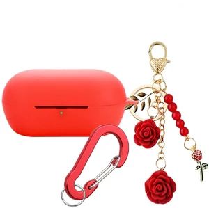 Case for Sony WF-C710N Case Cover with Flower Keychain, Cute Soft Silicone Protective Skin Cases for WFC710N Wireless Headphones with Carabiner for Women Girl (Red) Case for Sony WF-C710N Case Cover with Flower Keychain, Cute Soft Silicone Protective Skin Cases for WFC710N Wireless Headphones with Carabiner for Women Girl (Red)