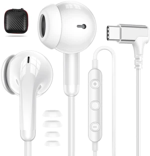 USB C Headphones 90° Right Angle Wired Earbuds for iPhone 18 Pro 17 16 15 Type C Earphones with Mic Volume Control Noise Isolation HiFi Stereo Ear Buds for iPad Pro Galaxy S26 S25 S24 Pixel 11 10 9 USB C Headphones 90° Right Angle Wired Earbuds for iPhone 18 Pro 17 16 15 Type C Earphones with Mic Volume Control Noise Isolation HiFi Stereo Ear Buds for iPad Pro Galaxy S26 S25 S24 Pixel 11 10 9