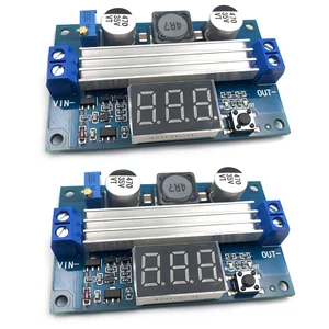 2pcs LTC1871 DC-DC Boost Step-up Voltage Converter Module 100W High Power Adjustable Output 3.5-35V Power Regulator Board with LED Voltage Meter 2pcs LTC1871 DC-DC Boost Step-up Voltage Converter Module 100W High Power Adjustable Output 3.5-35V Power Regulator Board with LED Voltage Meter
