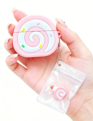 for AirPods 3rd Gen Case Cute, Kawaii 3D Silicon Pink Food Case with Keychain, Swiss Roll Shapes Design, Protective Shockproof Cover, Gift for Women Girls Teens Kids for AirPods 3rd Gen Case Cute, Kawaii 3D Silicon Pink Food Case with Keychain, Swiss Roll Shapes Design, Protective Shockproof Cover, Gift for Women Girls Teens Kids