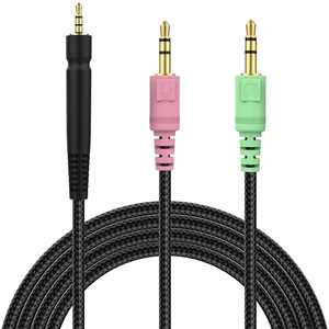 GSP 600 Cable Replacement Audio Cable for Sennheiser GSP 670, GSP 600, GSP 500, GSP 350, PC 373D, Game One, Game Zero, G4ME ONE Headphone, 2.5 to 3.5 mm Aux Cord 6.5 FT GSP 600 Cable Replacement Audio Cable for Sennheiser GSP 670, GSP 600, GSP 500, GSP 350, PC 373D, Game One, Game Zero, G4ME ONE Headphone, 2.5 to 3.5 mm Aux Cord 6.5 FT