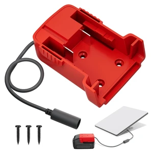 Starlink Mini Battery Adapter DC Power Cable, Compatible with Mil.wau-kee Battery, 1FT 18AWG Cord Red Connector for Portable Starlink Mini Accessories 18V 100W Max Power for Your Car, Trip, House Starlink Mini Battery Adapter DC Power Cable, Compatible with Mil.wau-kee Battery, 1FT 18AWG Cord Red Connector for Portable Starlink Mini Accessories 18V 100W Max Power for Your Car, Trip, House
