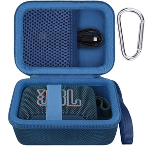 Hard Carrying Case for JBL Go 5 Ultra Portable Speaker, Dark Blue Travel Case with Carabiner & Hand Strap, Shockproof Portable Storage Bag, Hard EVA Shell with Soft Velvet Lining, Case Only Hard Carrying Case for JBL Go 5 Ultra Portable Speaker, Dark Blue Travel Case with Carabiner & Hand Strap, Shockproof Portable Storage Bag, Hard EVA Shell with Soft Velvet Lining, Case Only