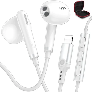 MFi Certified Wired Headphones for iPhone Earbuds with Lightning Connector Noise Isolation Semi in Ear Buds with Mic Volume Control for Apple Earphones Corded for iPhone 14 13 12 11 Pro Max 8 7 SE XR MFi Certified Wired Headphones for iPhone Earbuds with Lightning Connector Noise Isolation Semi in Ear Buds with Mic Volume Control for Apple Earphones Corded for iPhone 14 13 12 11 Pro Max 8 7 SE XR