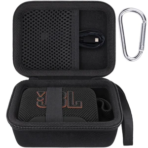 Hard Carrying Case for JBL Go 5 Ultra Portable Speaker, Black Travel Case with Carabiner & Hand Strap, Shockproof Portable Storage Bag, Hard EVA Shell with Soft Velvet Lining, Case Only Hard Carrying Case for JBL Go 5 Ultra Portable Speaker, Black Travel Case with Carabiner & Hand Strap, Shockproof Portable Storage Bag, Hard EVA Shell with Soft Velvet Lining, Case Only