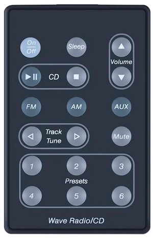 Replacement Remote Control for Bose A5 Wave Radio/CD Player AWRC-1P AWRC-P1 AWRC-1W AWRC-1G AWRC1P 193334-B10 193334-B02 Replacement Remote Control for Bose A5 Wave Radio/CD Player AWRC-1P AWRC-P1 AWRC-1W AWRC-1G AWRC1P 193334-B10 193334-B02