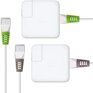 [Klip 4Pcs Snap On Charging Cable Cord Saver Protector Compatible with MacBook Magsafe 2 Power Adapter - Green & Gray [Klip 4Pcs Snap On Charging Cable Cord Saver Protector Compatible with MacBook Magsafe 2 Power Adapter - Green & Gray