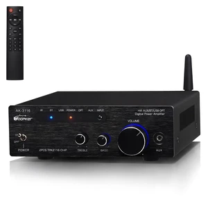 Stereo Receivers Amplifier Home Audio,2 Channel 200W Dual TPA3116 Class D Amp,Bluetooth 5.3 Amplifier for Home Speakers, Audio Receiver with RCA,USB,Optical,AUX Input Stereo Receivers Amplifier Home Audio,2 Channel 200W Dual TPA3116 Class D Amp,Bluetooth 5.3 Amplifier for Home Speakers, Audio Receiver with RCA,USB,Optical,AUX Input
