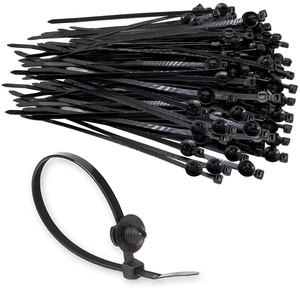 Cable Zip Ties 8 Inch, Black Zip Ties with Retainer - Fir Tree Nylon Push Mount Head Electrical Zip Tie Wire Clip Holder Adjustable Self Locking (100 Pack) Cable Zip Ties 8 Inch, Black Zip Ties with Retainer - Fir Tree Nylon Push Mount Head Electrical Zip Tie Wire Clip Holder Adjustable Self Locking (100 Pack)