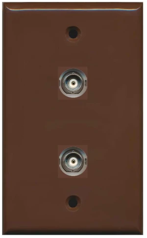 2 Port BNC Wall Plate - Brown - Bracket Included 2 Port BNC Wall Plate - Brown - Bracket Included