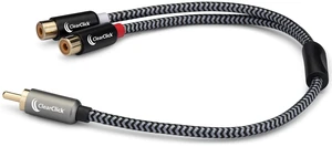 RCA Audio Splitter Cable - 1 Male to 2 Female - Premium Quality Plug and Play, Braided Cable RCA Audio Splitter Cable - 1 Male to 2 Female - Premium Quality Plug and Play, Braided Cable