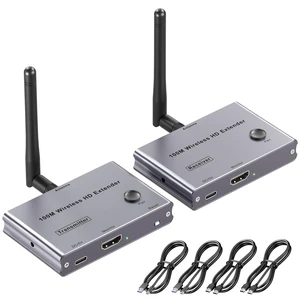 Wireless HDMI Transmitter and Receiver 100m/328ft,Plug & Play Wireless HDMI Extender Kit 4K Decode to Monitor from PC/Projector/TV Box Wireless HDMI Transmitter and Receiver 100m/328ft,Plug & Play Wireless HDMI Extender Kit 4K Decode to Monitor from PC/Projector/TV Box