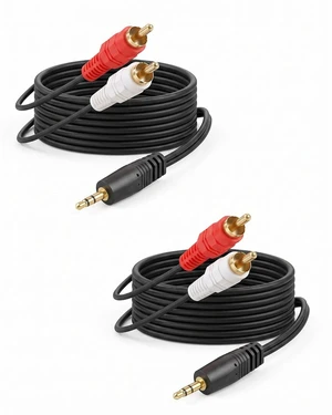 3.5mm to 2 RCA Audio Cable 5M/16.4FT,Aux to RCA Y Splitter Cord Gold-Plated 3.5mm Male to 2 RCA Splitter Male (White and Red) Stereo Audio Cable,2-Pack,for Large Room, PC,TV,Speakers 3.5mm to 2 RCA Audio Cable 5M/16.4FT,Aux to RCA Y Splitter Cord Gold-Plated 3.5mm Male to 2 RCA Splitter Male (White and Red) Stereo Audio Cable,2-Pack,for Large Room, PC,TV,Speakers