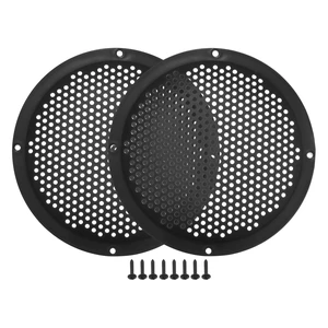 Universal 6" Car Speaker Grills Cover Mesh - Pack of 2 6 Inch Audio Speaker Subwoofer Guard Protector Case, with Mounting Screws, ABS, Black Universal 6" Car Speaker Grills Cover Mesh - Pack of 2 6 Inch Audio Speaker Subwoofer Guard Protector Case, with Mounting Screws, ABS, Black