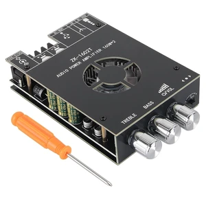 Audio Amplifier Board, 160W+160W 2.0 Channel Amp Board with Treble and Bass Control, ZK-1602T Bluetooth 5.0 Amplifier Board, Stereo Mini Amplifier Module, Bluetooth and AUX Inputs, DC 15-36V Audio Amplifier Board, 160W+160W 2.0 Channel Amp Board with Treble and Bass Control, ZK-1602T Bluetooth 5.0 Amplifier Board, Stereo Mini Amplifier Module, Bluetooth and AUX Inputs, DC 15-36V