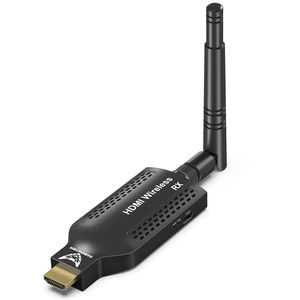 Wireless HDMI Receiver 1080P 500FT, Plug & Play (Rx Only) 500FT Long Range, 4K Decode 1080P, 2.4G/5.8G Dual Band, Plug and Play Setup, Supports 1 TX to 4 RX Wireless HDMI Receiver 1080P 500FT, Plug & Play (Rx Only) 500FT Long Range, 4K Decode 1080P, 2.4G/5.8G Dual Band, Plug and Play Setup, Supports 1 TX to 4 RX