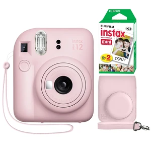Instax Mini 12 Instant Camera Blossom Pink + Minimate Custom Case + Fuji Instax Film 20 Sheets Twin Pack Instax Mini 12 Instant Camera Blossom Pink + Minimate Custom Case + Fuji Instax Film 20 Sheets Twin Pack