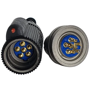 U-329/U (Injection Body) & U-283/U Audio Connector - 6-Pin Male & Female, MIL-DTL-55116 - Military Radio Handset Plug & Jack for PRC-148, PRC-152 - Waterproof, Made in Korea U-329/U (Injection Body) & U-283/U Audio Connector - 6-Pin Male & Female, MIL-DTL-55116 - Military Radio Handset Plug & Jack for PRC-148, PRC-152 - Waterproof, Made in Korea