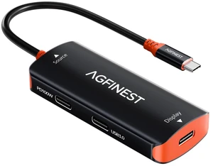 4K@60Hz USB C AR Glasses Adapter For Switch 2/Steam Deck/ROG Ally X 2K@120Hz, 100W PD Charging, 10Gbps Data, No Dock Needed, for XREAL/Rokid, iPhone 17/16/15 Pro/iPad/Laptop 4K@60Hz USB C AR Glasses Adapter For Switch 2/Steam Deck/ROG Ally X 2K@120Hz, 100W PD Charging, 10Gbps Data, No Dock Needed, for XREAL/Rokid, iPhone 17/16/15 Pro/iPad/Laptop