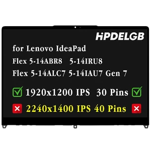 for Lenovo IdeaPad Flex 5-14ALC7 5-14IAU7 Gen 7 5-14ABR8 82R9 82R7 82TA Series 5D10S39787 5D10S39788 5D10S39785 WUXGA 1920x1200 IPS LCD Touch Screen Display Digitizer Assembly EDP 30pin not for 40pin for Lenovo IdeaPad Flex 5-14ALC7 5-14IAU7 Gen 7 5-14ABR8 82R9 82R7 82TA Series 5D10S39787 5D10S39788 5D10S39785 WUXGA 1920x1200 IPS LCD Touch Screen Display Digitizer Assembly EDP 30pin not for 40pin