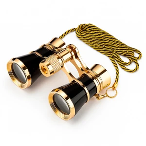 3x25 Opera Glasses Theater Binoculars, w/Crystal Clear Optic (CCO), Black with Gold Trim w/Necklace Chain, for Adults Kids Women in Musical Concert Sport Events etc 3x25 Opera Glasses Theater Binoculars, w/Crystal Clear Optic (CCO), Black with Gold Trim w/Necklace Chain, for Adults Kids Women in Musical Concert Sport Events etc
