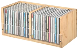 CD Holder Retro CD Rack Organizer, Wooden CD Holder Stand, CD Storage Rack, Game Disc Display CD Organizer Desk Stand Protection Storage Cube for Theatre Room Collectible(No assembly required) CD Holder Retro CD Rack Organizer, Wooden CD Holder Stand, CD Storage Rack, Game Disc Display CD Organizer Desk Stand Protection Storage Cube for Theatre Room Collectible(No assembly required)