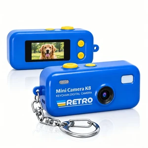 1080P Keychain Camera with 8GB Card, Retro 2MP Mini Digicam Built-in 12 Filters and 16X Zoom, Rechargeable Battery, Ideal Gifts for Teens & Adult Beginners (Dark Blue) 1080P Keychain Camera with 8GB Card, Retro 2MP Mini Digicam Built-in 12 Filters and 16X Zoom, Rechargeable Battery, Ideal Gifts for Teens & Adult Beginners (Dark Blue)