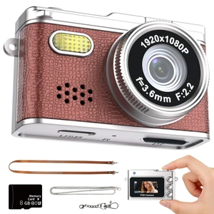 Mini Digital Camera with 0.96 in LCD Screen 1080P 8GB Card Feel of Old 90s Photographs, Keychain Size, Birthday Gifts (Brown) Mini Digital Camera with 0.96 in LCD Screen 1080P 8GB Card Feel of Old 90s Photographs, Keychain Size, Birthday Gifts (Brown)