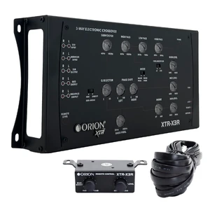 XTR-X3R 3-Way Electronic Crossover, 2-Input/3-Output Illuminated Control Panel, Remote Bass Boost, Adjustable Frequency Controls, PWM Power Supply XTR-X3R 3-Way Electronic Crossover, 2-Input/3-Output Illuminated Control Panel, Remote Bass Boost, Adjustable Frequency Controls, PWM Power Supply