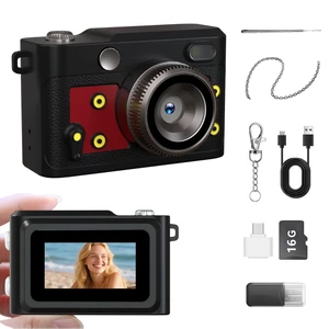 Mini Retro Keychain Camera - 1080P FHD Tiny Digital Camera with 2MP Lens, 0.96" Screen & OTG Adapter with 16GB Card, Vintage Compact Camera Gift for Birthdays,Beginners,Kids (Red) Mini Retro Keychain Camera - 1080P FHD Tiny Digital Camera with 2MP Lens, 0.96" Screen & OTG Adapter with 16GB Card, Vintage Compact Camera Gift for Birthdays,Beginners,Kids (Red)