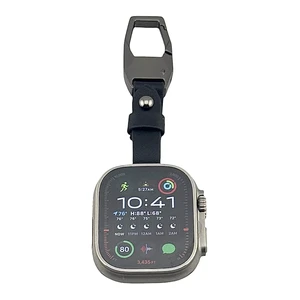 Clip Keychain with Leather Strap compatible with Apple Watch 42/44/45/49mm Carabiner Clip, Attaches to Belt Loop, Black Finish, Bag & Purse Compatible Clip Keychain with Leather Strap compatible with Apple Watch 42/44/45/49mm Carabiner Clip, Attaches to Belt Loop, Black Finish, Bag & Purse Compatible