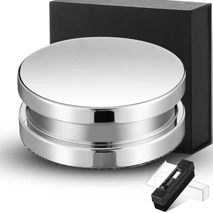 26.8 Ounce/ 760 Gram Record Weight Stabilizer with Brush Gift Box,Silver Turntable Clamp Heavy Weight High Mass Steel Lp Disc Vinyl Record Player Accessory for Vibration Damping Christmas Favor Gift 26.8 Ounce/ 760 Gram Record Weight Stabilizer with Brush Gift Box,Silver Turntable Clamp Heavy Weight High Mass Steel Lp Disc Vinyl Record Player Accessory for Vibration Damping Christmas Favor Gift