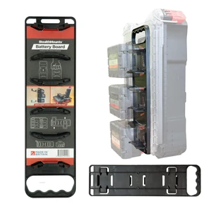 Battery Holder for Packout Compatible with Milwaukee M18 Batteries Battery Board w/Handle & Feet Compatible with Milwaukee Packout Made in the UK Battery Holder for Packout Compatible with Milwaukee M18 Batteries Battery Board w/Handle & Feet Compatible with Milwaukee Packout Made in the UK