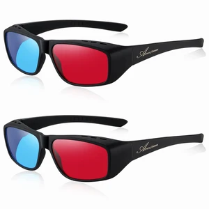 Anaglyph Red Blue/Cyan 3D Glasses,Large Frame,Clearer,Brighter,for 3D Movie Comic(2 Pack) Anaglyph Red Blue/Cyan 3D Glasses,Large Frame,Clearer,Brighter,for 3D Movie Comic(2 Pack)
